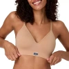 Hanes Womens Seamless Light Support T-shirt Bralette Dho203 In Neutral