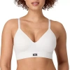 Hanes Womens Seamless Light Support T-shirt Bralette Dho203 In White