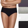 Hanes Womens Ultimate Cool Comfort 4-pack Low Rise Briefs Panties Black/blue/multi-color In Multi