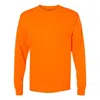 Hanes Workwear Long Sleeve Pocket T-shirt In Orange