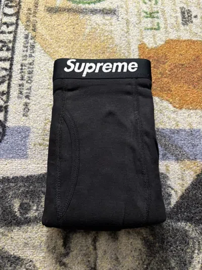 Pre-owned Hanes X Supreme Hanes Boxer Briefs (1 Pair) Xxlarge In Black