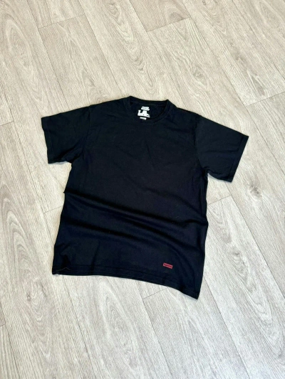 Pre-owned Hanes X Supreme Hanes T-shirt In Black