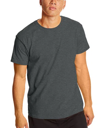 Hanes X-temp Men's Short Sleeve Crewneck T-shirt, 2-pack In Charcoal