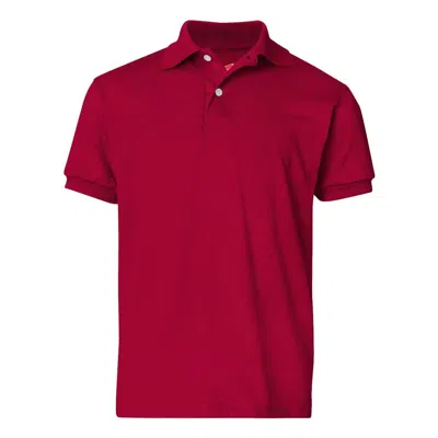 Hanes Kids'  Youth Ecosmart Jersey Polo In Silver