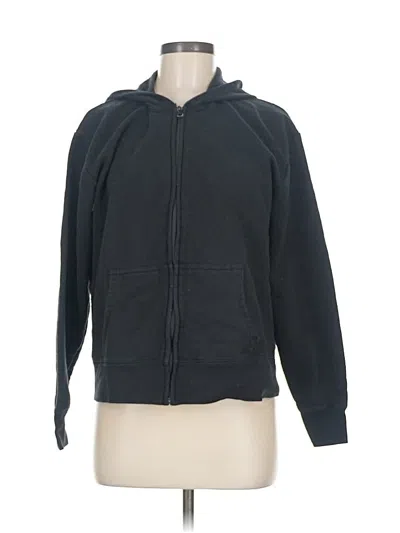 Pre-owned Hanes Zip Up Hoodie In Black