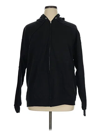 Pre-owned Hanes Zip Up Hoodie In Black
