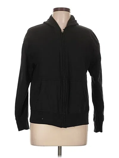 Pre-owned Hanes Zip Up Hoodie In Black