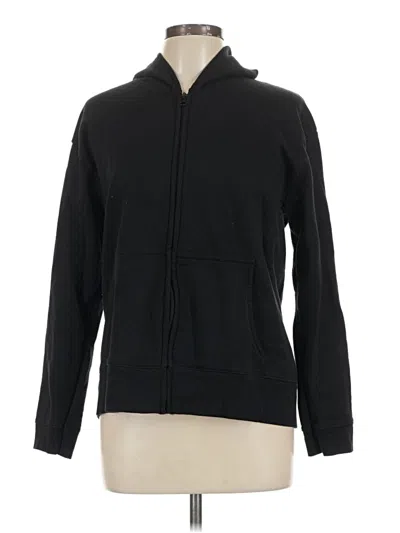 Pre-owned Hanes Zip Up Hoodie In Black