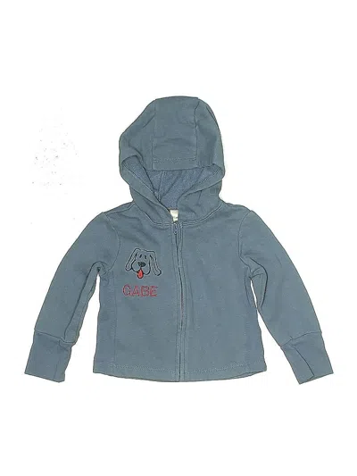 Pre-owned Hanes Kids' Zip Up Hoodie In Blue