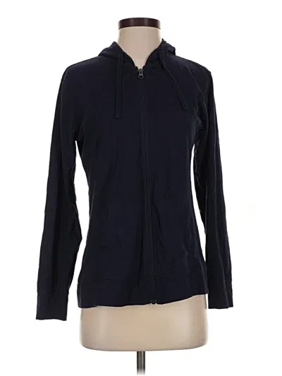 Pre-owned Hanes Zip Up Hoodie In Blue