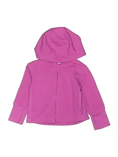 Pre-owned Hanes Babies' Zip Up Hoodie In Pink