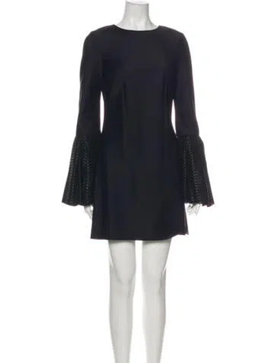 Pre-owned Haney Bateau Neckline Mini Dress In Black