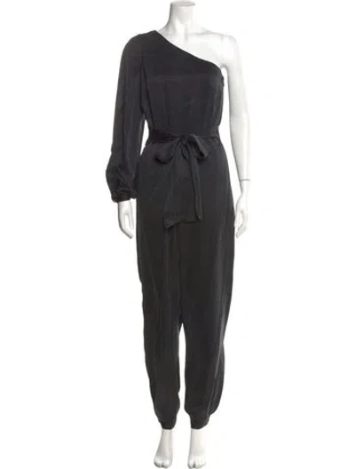 Pre-owned Haney One-shoulder Jumpsuit In Gray