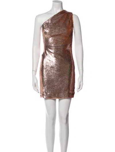 Pre-owned Haney One-shoulder Mini Dress In Multi