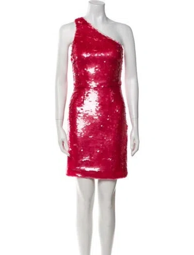 Pre-owned Haney One-shoulder Mini Dress In Pink