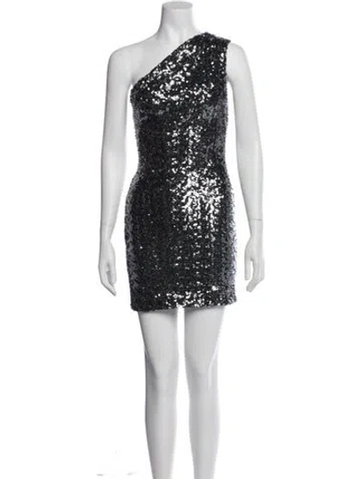 Pre-owned Haney One-shoulder Mini Dress W/ Tags In Gray