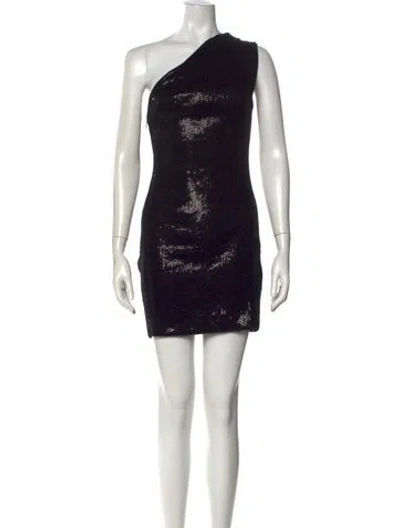 Pre-owned Haney Patterned Mini Dress W/ Tags In Black