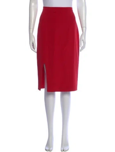 Pre-owned Haney Silk Knee-length Skirt In Red