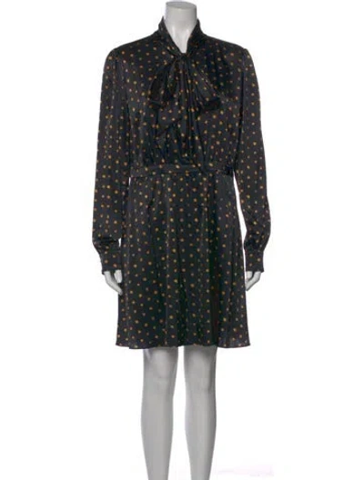 Pre-owned Haney Silk Mini Dress In Multi