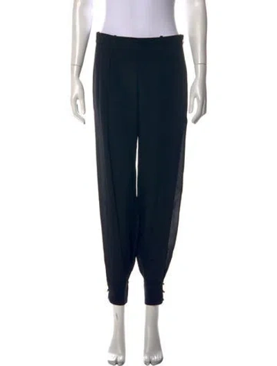 Pre-owned Haney Silk Straight Leg Pants In Black