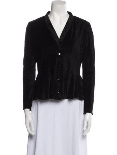 Pre-owned Haney Striped Blazer In Black