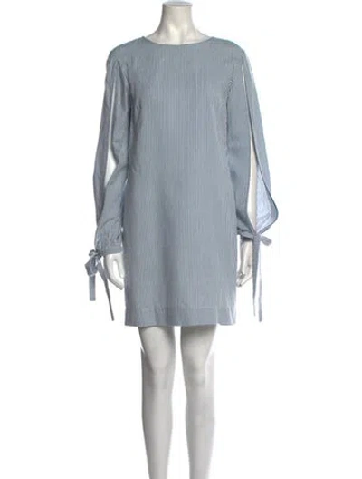 Pre-owned Haney Striped Mini Dress In Blue