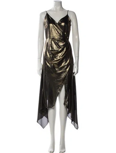 Pre-owned Haney V-neck Long Dress