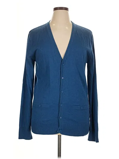 Pre-owned Hang Ten Cardigan Sweater In Blue