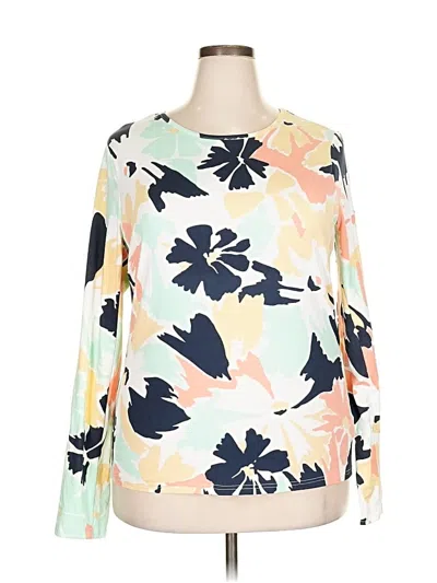 Pre-owned Hang Ten Long Sleeve T-shirt In White