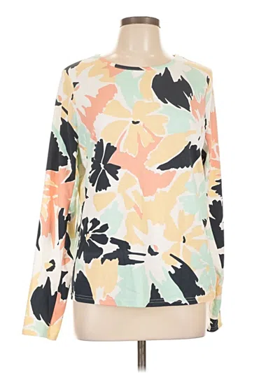 Pre-owned Hang Ten Long Sleeve T-shirt In White