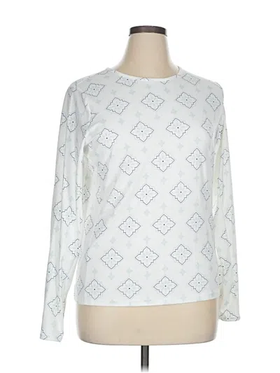 Pre-owned Hang Ten Long Sleeve T-shirt In White