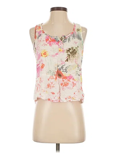 Pre-owned Hang Ten Tank Top Pink Halter Neckline Tops