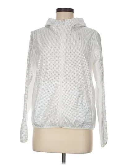 Pre-owned Hang Ten Windbreaker Jacket In White