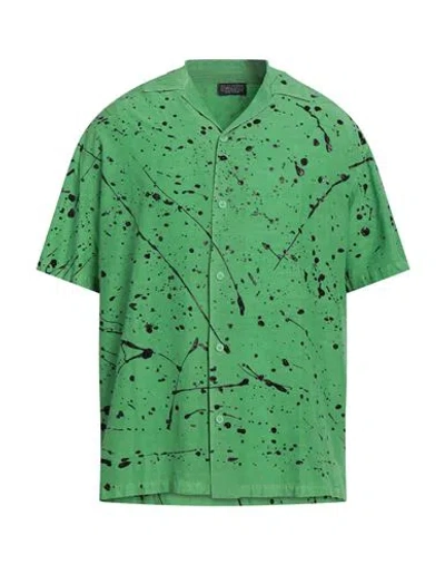 Hangar Man Shirt Green Size M Cupro, Lyocell
