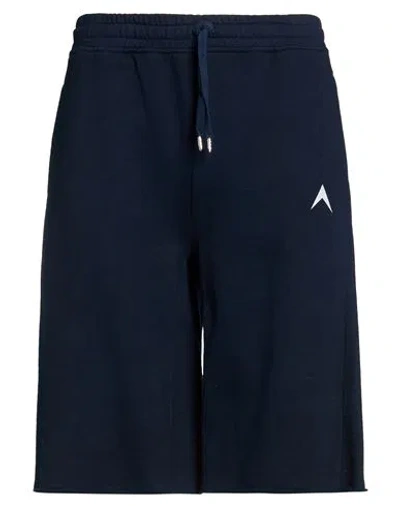 Hangar Man Shorts & Bermuda Shorts Navy Size M Cotton In Blue