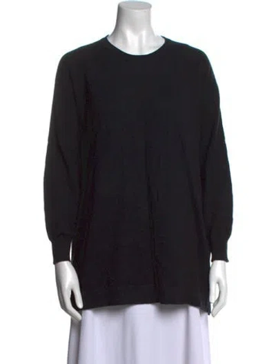 Pre-owned Hania By Anya Cole Cashmere Crew Neck Sweater In Black