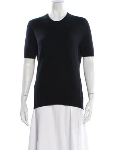Pre-owned Hania By Anya Cole Cashmere Crew Neck Top In Black