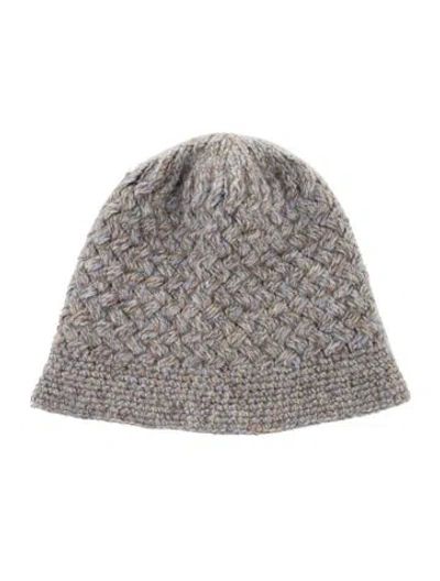 Pre-owned Hania By Anya Cole Cashmere Knit Beanie In Gray