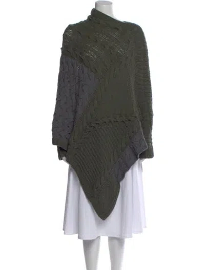 Pre-owned Hania By Anya Cole Cashmere Turtleneck Sweater In Green