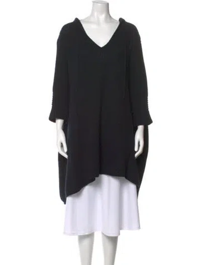 Pre-owned Hania By Anya Cole Cashmere V-neck Sweater In Black