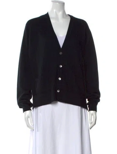 Pre-owned Hania By Anya Cole Cashmere V-neck Sweater In Black