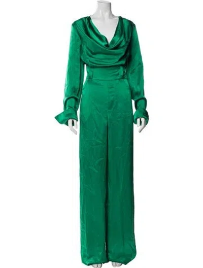 Pre-owned Hanifa Cowl Neck Jumpsuit In Green