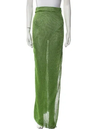 Pre-owned Hanifa Long Skirt In Green
