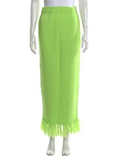 Pre-owned Hanifa Long Skirt In Green