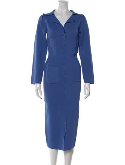 Pre-owned Hanifa Midi Length Dress In Blue