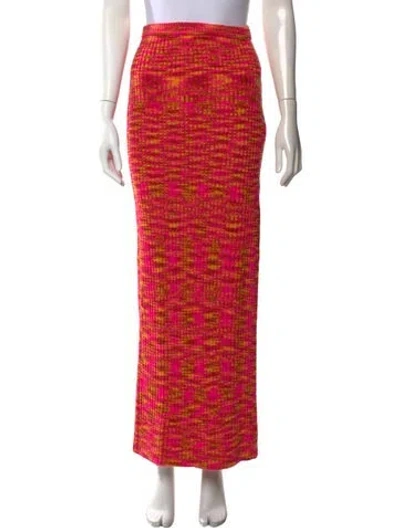 Pre-owned Hanifa Patterned Long Skirt In Multicolor