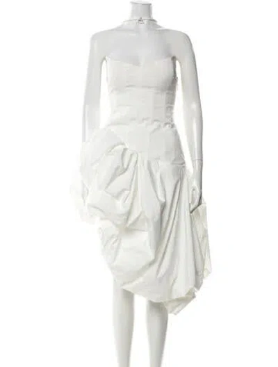 Pre-owned Hanifa Strapless Midi Length Dress In Neutrals