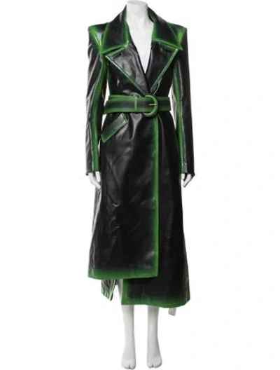 Pre-owned Hanifa Trench Coat W/ Tags In Green
