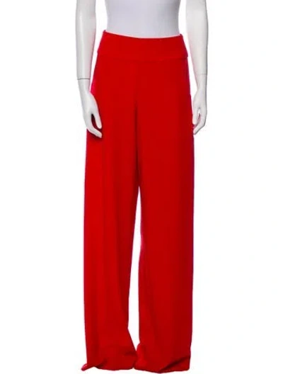 Pre-owned Hanifa Wide Leg Pants In Red