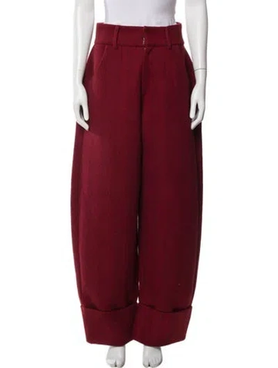 Pre-owned Hanifa Wide Leg Pants W/ Tags In Red